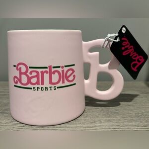 NWT Barbie Sports Tennis Pink Ceramic Mug